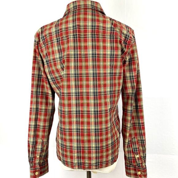 RALPH LAUREN Red Plaid Button-down 2 Front Pockets Long Sleeve Shirt - Picture 3 of 6